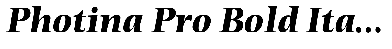 Photina Pro Bold Italic
